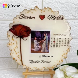 Resin Photo Frame With Calendra
