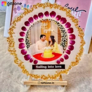 Round Double Layer Resin Photo Frame