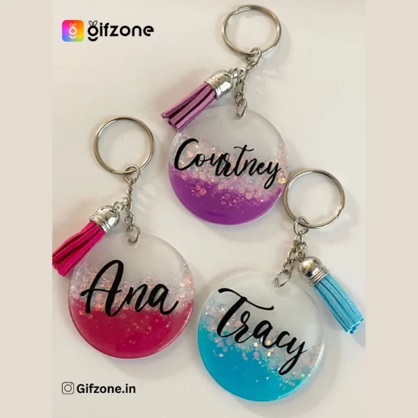 Resin Keychain With Different Colour