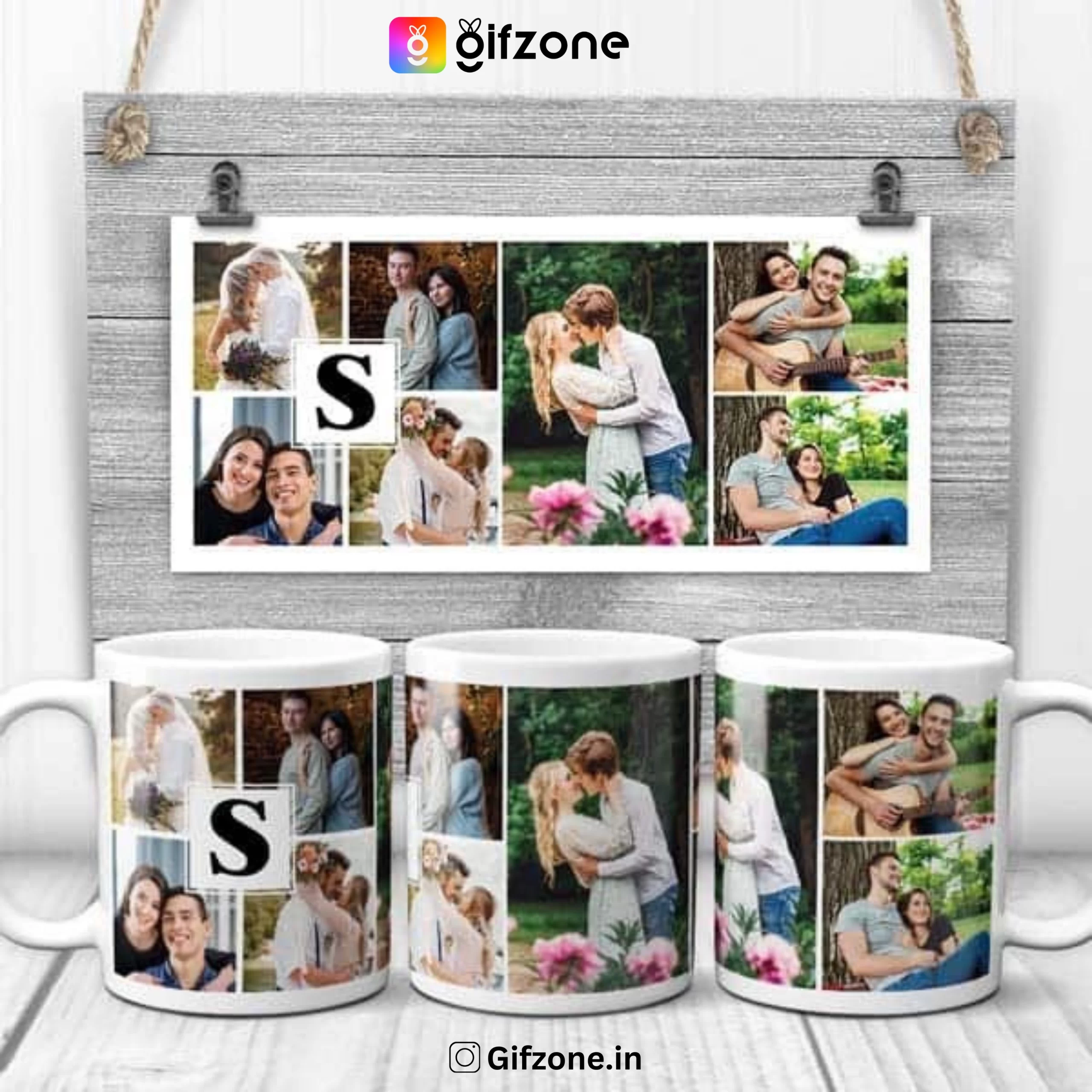 Couple White Cup With Custom Photo & Text