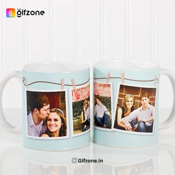 White Cup With Custom Photo & Text