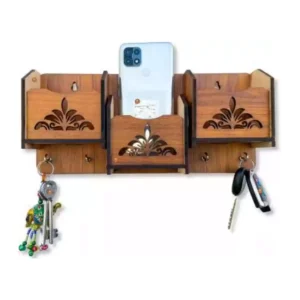 Wooden Home Decorative & Mobile Storage Box Key Holder
