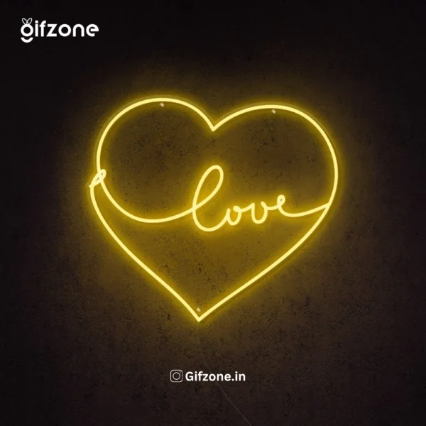 Love Heart Design Neon Light || Custom Name & design Neon available