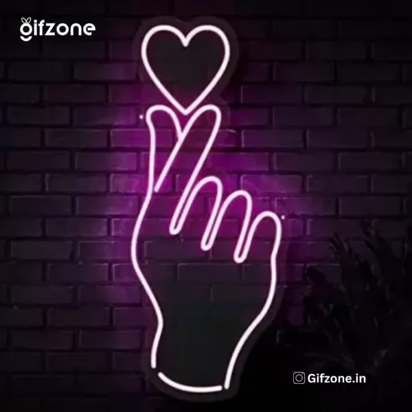 Heart hand Design Neon Light || Custom Name & design Neon available